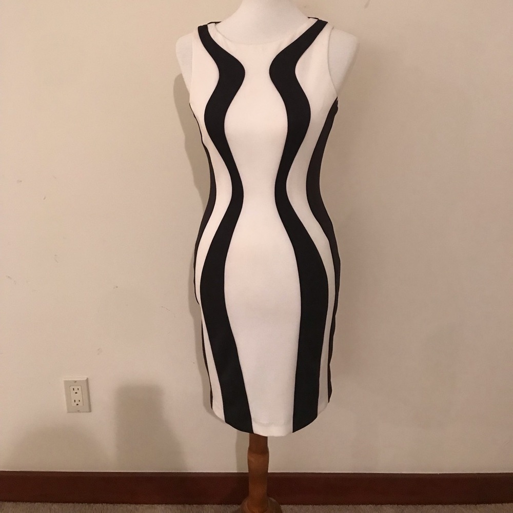Black and white BeBe dress
